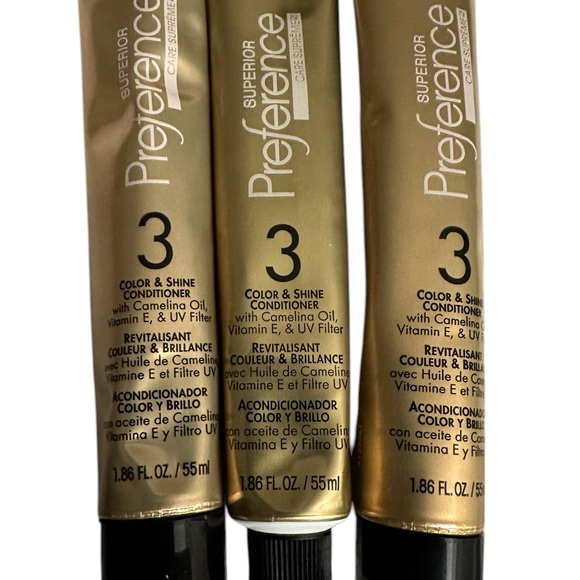 3 L'Oreal Superior Preference Care Supreme 3 Color Shine Conditioner 1.86 Tubes - Picture 2 of 7